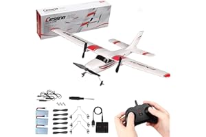 LivelyLeap RC Plane, Remote Control Airplane, 2.4GHZ 2 Channel EPP Foam RTF RC Airplane Fly Model RC Glider Plane Easy to Fly RC Planes for Kids Beginner(3 Batteries)