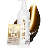 Dark Self Tanning Lotion for Face & Body - Hydrating Sunless Tanner for a Natural, Streak-Free Olive with Vitamin E, C & Aloe - Fast-Drying Dark Self Tanner for Sensitive, Fair & Pale Skin - 8 fl oz