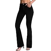 roswear Women's Trendy Stretchy Flare Jeans Mid Rise Bootcut Curvy Denim Pants