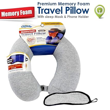 Travel Pillows Cloudz Memory Foam Travel Neck Pillow Serrano80 Com