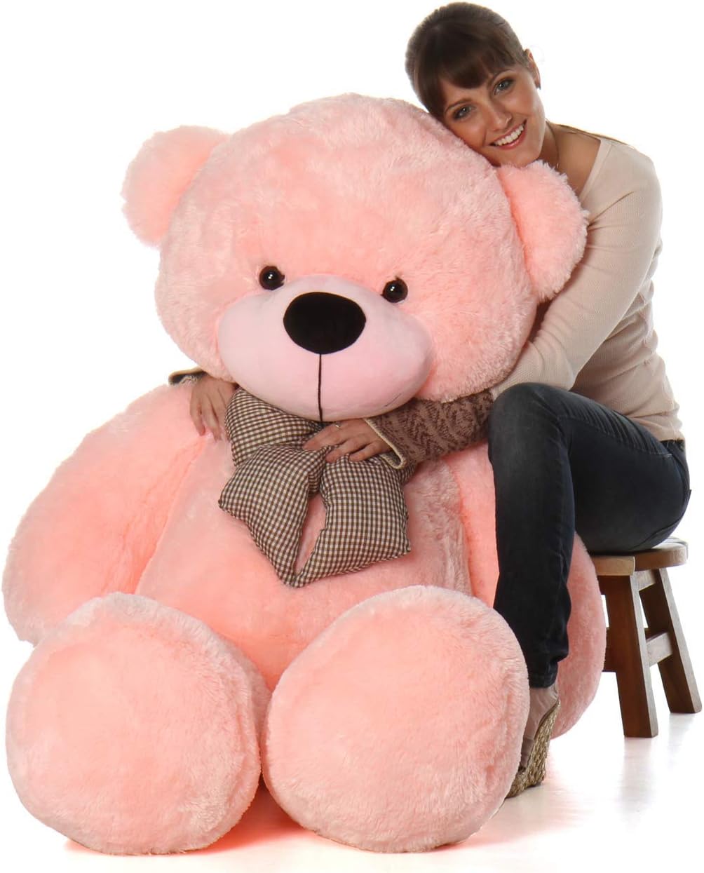 Click4deal Big Giant Teddy Life Size Stuffed Bear/Stuffed Spongy Hugable Cute (3 Feet, Pink)