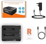 RSHTECH Dual Bay HDD Docking Station SATA SSD Clone USB 3.0 16TB Tool-Free view 8