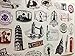 World Monument Landmarks Stickers 23pcsTravel Pyramid Sphinx Pisa Italy France Big Ben London Bridge America Mexico Spain Statue of David Wall Luggage Bag Laptop Cars Toys Baby Boys Girls Children