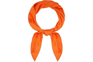 Satin Scarf Square Scarf Neck Hair Scarfs Handkerchief Bandanas for Women Men Costume Outfit Accessory 27.5 inch