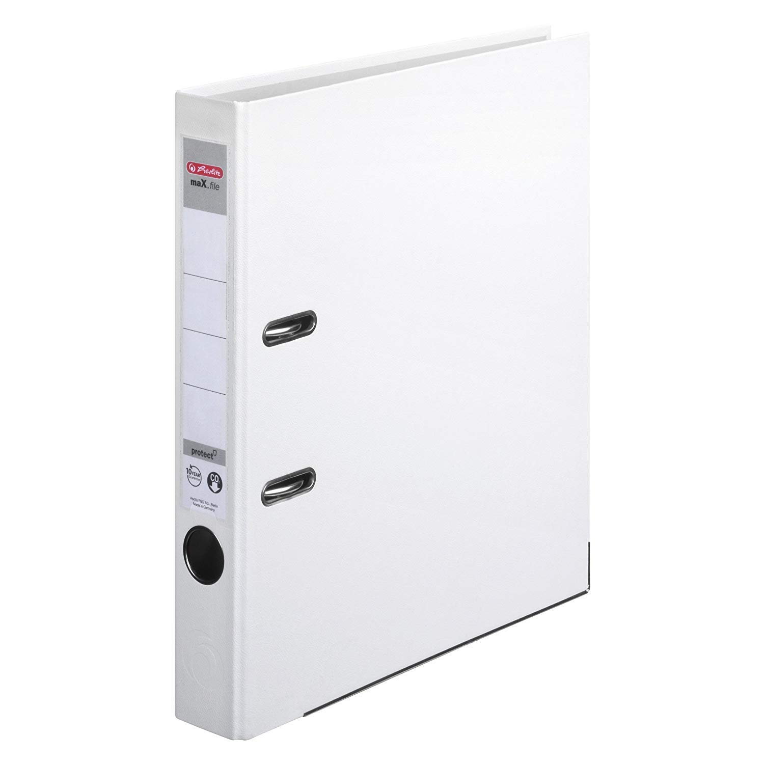 Herlitz max.file Protect A4 5cm Lever Arch File - White (5 Pieces)