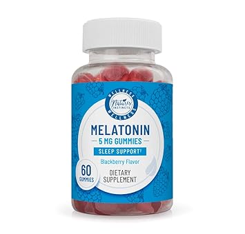 Natures Instincts Melatonin 5 mg Gummies for Sleep Support† (BlackBerry Flavored) | Natural...