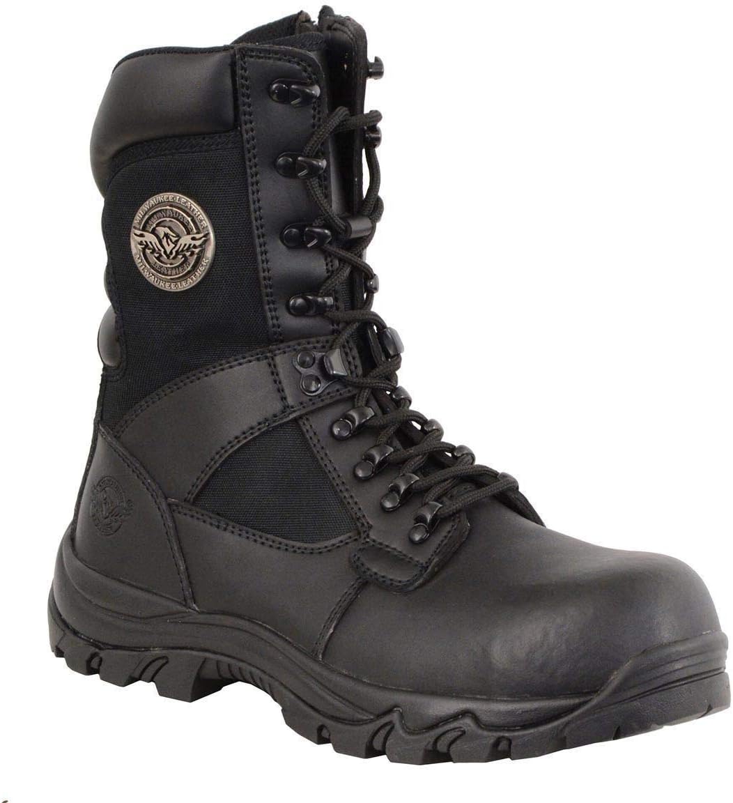 Milwaukee Leather Men's Tactical Leather Boots with