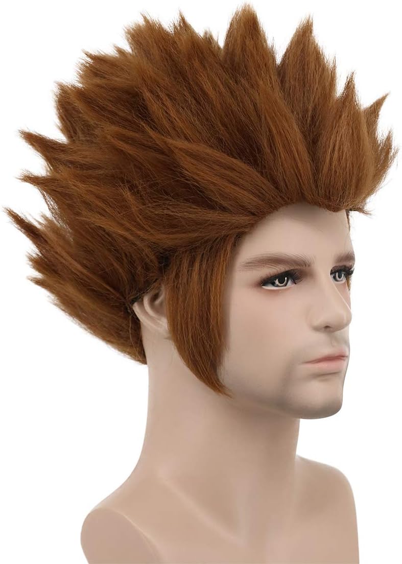 Karlery Mens Short Straight Dark Brown Wig Halloween Costume Cosplay Party Wig - Image 4