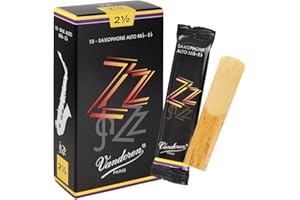 Vandoren SR4125 Alto Sax ZZ Reeds Strength 2.5; Box of 10