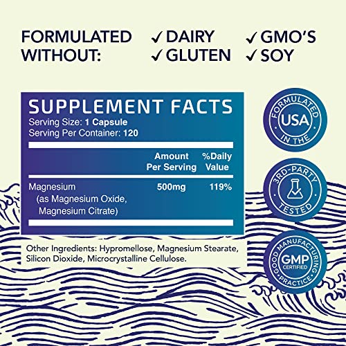Magnesium Citrate Complex 500 MG High Absorption Formula Calm
