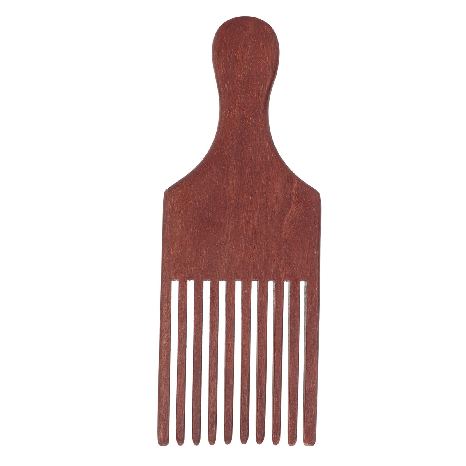 ANKROYU Afro Comb, Wooden Wide Tooth Comb, Detangling Styling Tool for Thick Curly Hair, Sturdy Plastic Afro Pick for Coarse Hair