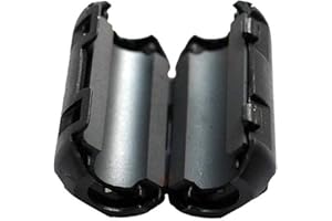 HONDARK 10pcs Inner 9mm 0.35'' Ferrite Clip Noise Filter Ferrite Bead Ferrite Clamps Chokes Ferrite Ring Ferrite Snap Black