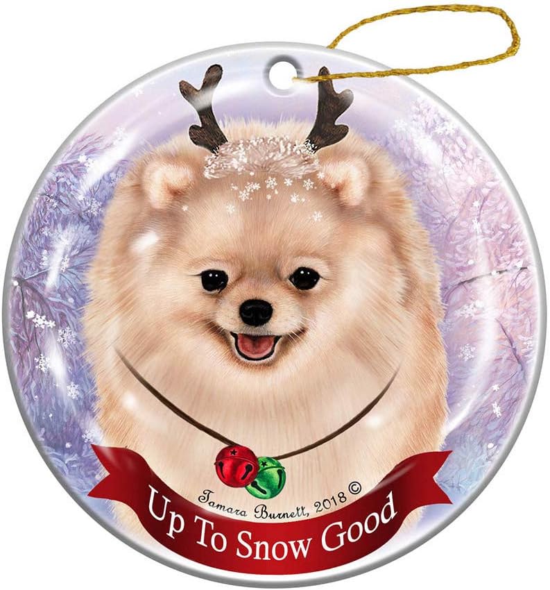 pomeranian christmas ornament