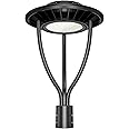 OPENLUX LED Post Top Light ETL DLC Listed 60W 48W 36W Adjustable Outdoor Pole Lights with Photocell IP65 Waterproof Post LED Fixture 5000K for Garden Yard Street