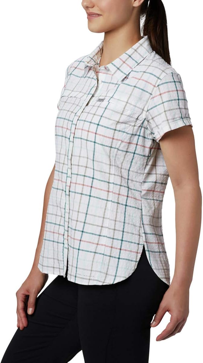 Columbia Women's Silver Ridge Novelty Short Sleeve Shirt, Moisture Wicking : Clothing