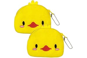 Krinisou Chicken Coin Purse for Kids, 2 Pcs Kids Plush Coin Pouch, Small Cute Kawaii Animal Wallet with Zipper Keychain, Boys Girls Easter Gifts
