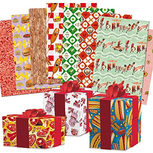 Archie McPhee Accoutrements Meat Parade Wrapping Paper Book