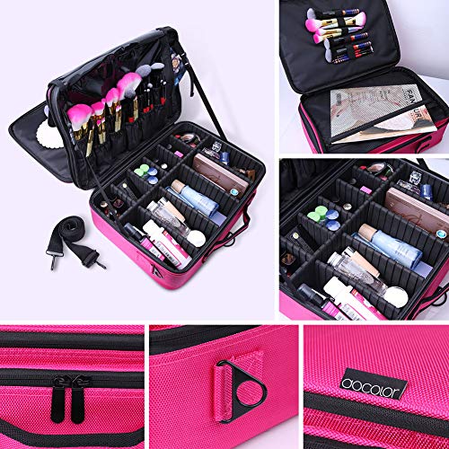 image for Docolor Makeup Train Case Multi Functional Professional Portable Makeu