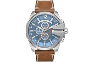 Diesel Mega Chief Stainless Steel Men's Watch with Analog or Digital Movement