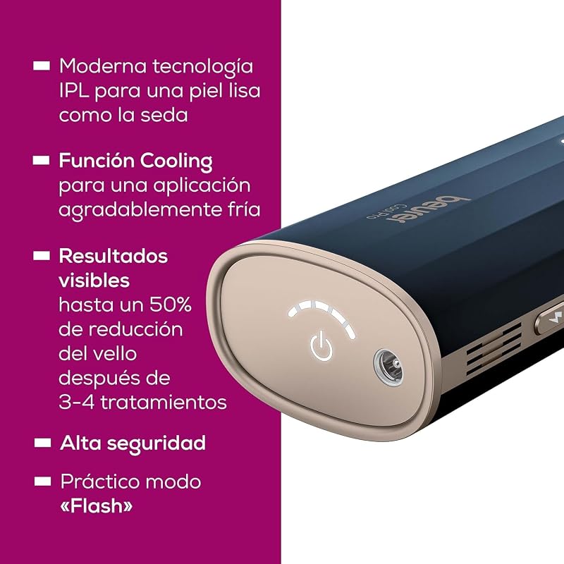 IPL 7800 PRO Depiladora con tecnología de enfriamiento, 5 niveles de intensidad, hasta 1 millón de pulsos de luz, para brazos, piernas, cara, línea del bikini y axilas, para hombres y mujeres