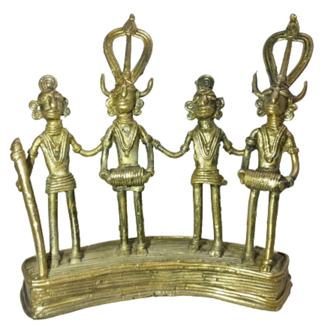 Buy Pratibha Art Brass Dhokra Art Tribal Story Teller Bastar Art