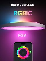 Govee LED Ceiling Light 2400LM RGBIC Flush Round Ø30cm 24W Smart view 2