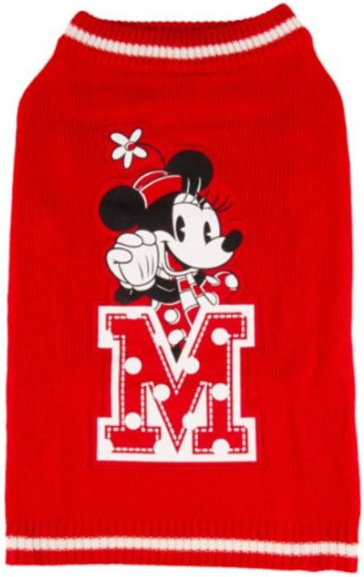 Disney Pet Holiday MINNIE MOUSE Polka Dot Sweater for Dogs size LARGE