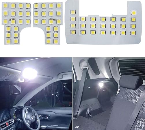 Amazon Unicree ルームランプ ダイハツに適合する タント La650 La660 Led ルームランプセット Led 室内灯 バルブ 取付簡単 一年保証 工具付 ホワイト 3点セット ルームランプ 車 バイク