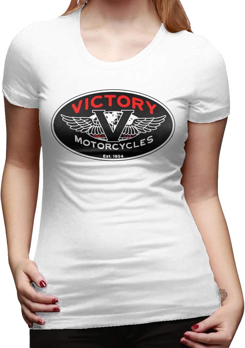 Women&rsquo;s Designed Casual Tee Shirt Victory Motorcycles Logo Est 1954