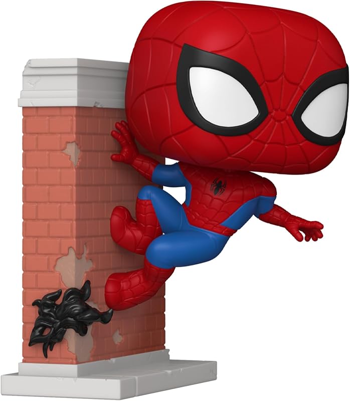Pop! Premium: Spider-Man - Spider-Man Leaning - Marvel Comics- Exclusivité Amazon - Figurine en Vinyle à Collectionner - Idée de Cadeau