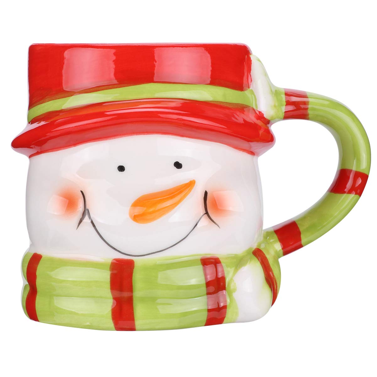 Amosfun 1PC Christmas Snowman Mug Coffee Mug Christmas New Year Holiday for Family Friends or Daily Use Ceramic Cup