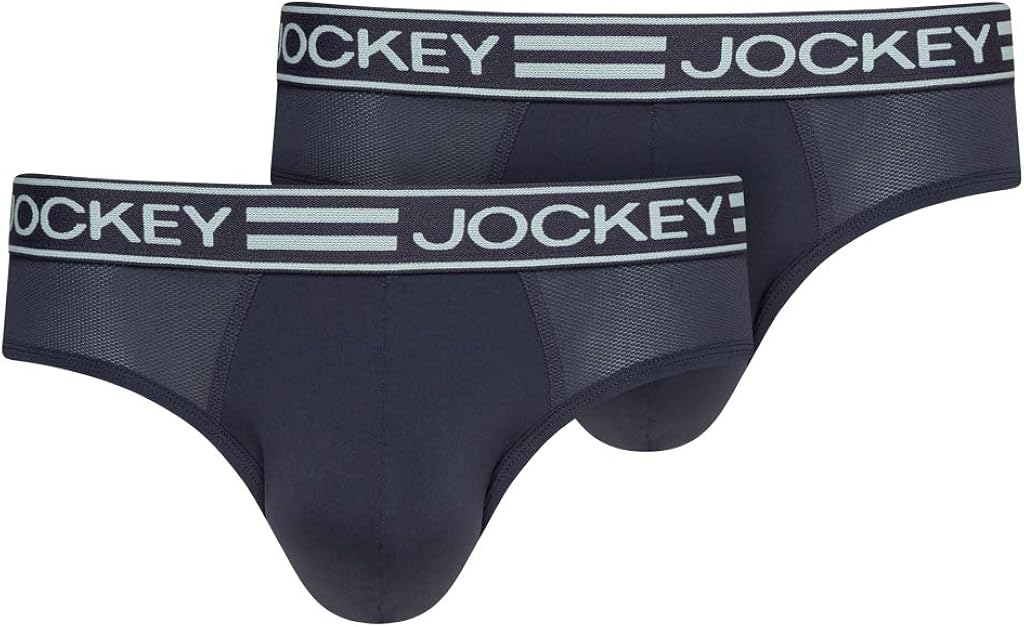 Jockey Herren Slip SparPack SportActive Microfiber 1990 (2X Indigo