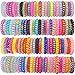 QY 12PCS Bright Colorful Patterns Plastic Spiral Coil Wrist Band Key Ring Chain