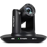 FoMaKo 4K HDMI PTZ Camera NDI AI Auto-Tracking(Gen 3), NDI HX3 Certified, 20X Optical Zoom,USB 3.0 LAN HDMI PTZ Camera 4K for Church, Worship, Education, Conferences,(NDI License Included), K20UH
