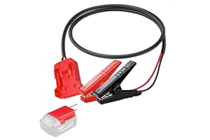 SLGAHGS Jumper Cable Clamps with Alligator Clips for Milwaukee M18 18V Batteries, Battery Jumper Starter, 8AWG 2FT Automotive Booster Cable for Jump Starting Car Using Tool (2 Foot)