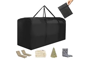 TourKing Outdoor Cushion Storage Bag 68 Inch,Extra Large Waterproof Patio Pillow Cover,Heavy-Duty Zipper & Padded Handles,for Patio Furniture Cushions Protection,Multi-Season Christmas Tree Storage