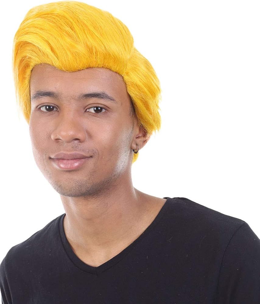 Amazon.com: Peluca de personajes de películas de muñecas feas para hombre | Pelucas amarillas HM-1242: Clothing