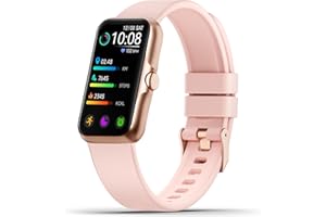 SUNORSHOP Health Fitness Tracker, Smart Watch with 24/7 Heart Rate and Blood Oxygen Monitor, Sleep Tracker with IP68 Waterproof, Activity Tracker Pedometer Step Counter for Women Men (Pink)