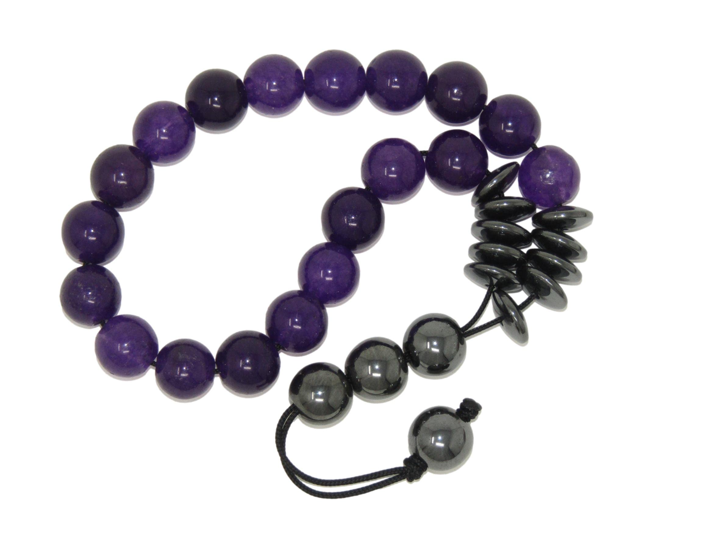 Jeannieparnell N3 PA - Greek Style Loose Strung Prayer Beads 10mm Dyed Purple Agate Gemstone Beads Handmade