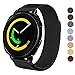 DELELE for Samsung Gear Sport / S2 Classic/Galaxy Watch 42m Band, 20mm Stainless Steel Milanese Loop Metal Replacement Strap with Magnet Lock for Gear Sport/Galaxy Watch 42mm Women Men (Black)