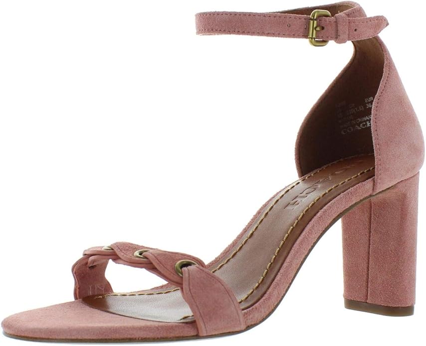 mid heel sandal with coach link