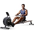FEIERDUN Rowing Machines for Home, Compact Rower Machine with 350LBS Loading Capacity, Magetic Rower with APP, Row Machine with Dual Slide Rail