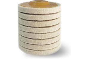 YLJNGUS 4-1/2" x 7/8" Wool Felt Polishing Wheel Disc - 8 Pack 4.5inch Wool Polishing Discs 4 1/2 for Angle Grinder Round Buffing Wheel Pad for Metal, Marble, Car Wax, Granite (Thickness:10mm)