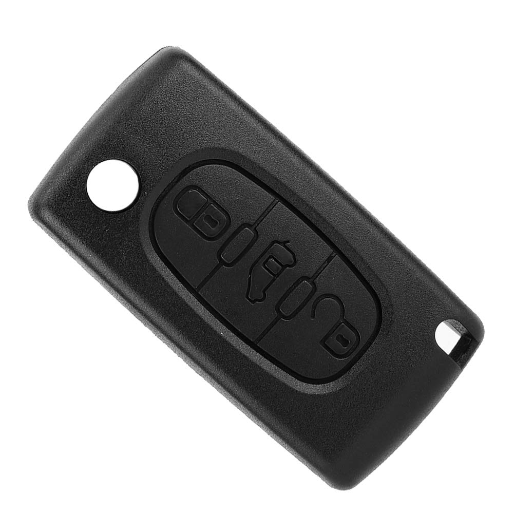 Suuonee Key Fob Cover, 3 Button Car Remote Flip Key Fob Shell Case Fit for DISATATCH Scudo