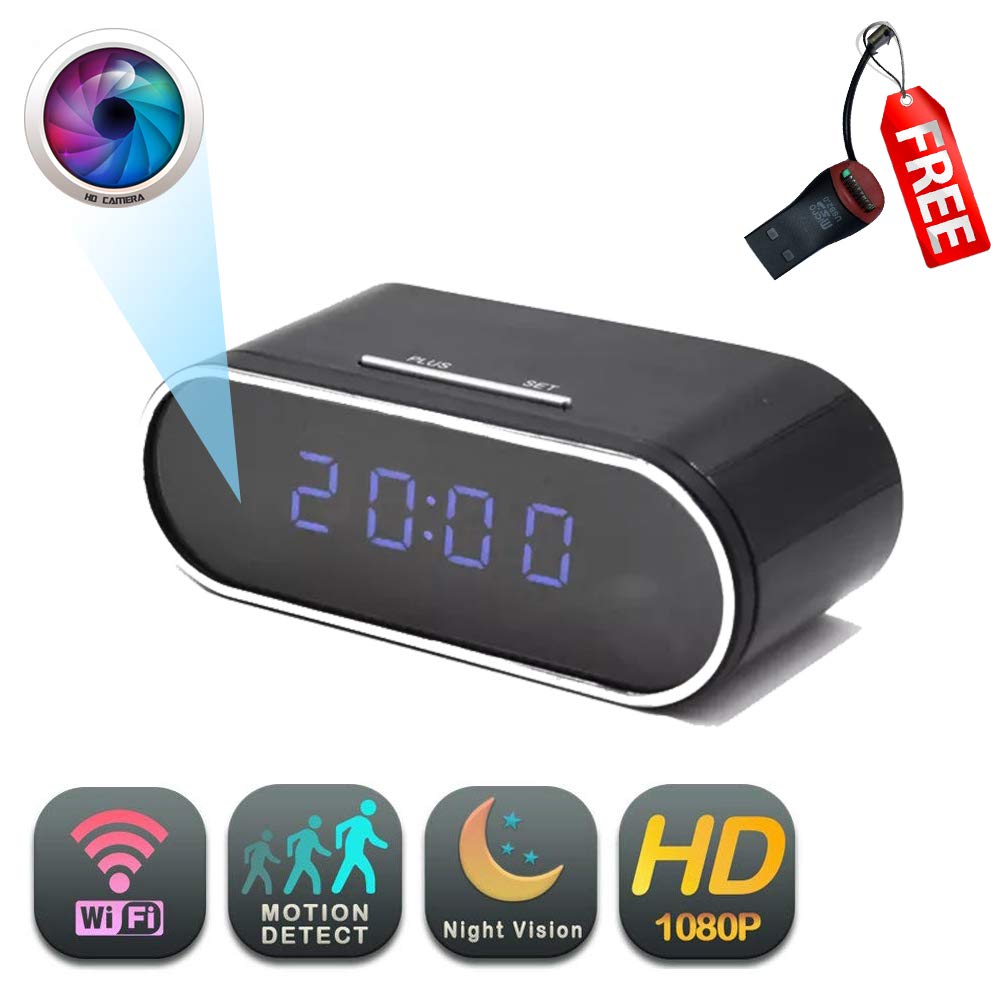 Amazon.com : WiFi Clock Camera | GEAGLE 1080P HD WiFi Clock Hidden Spy Camera | External Memory | Motion Detection | Night Vision | Live Video | P2P/ WiFi ...
