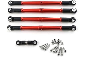 HappyPark Aluminum Steering Tie Rod Turnbuckles Set for 1/8 ARRMA Kraton 6S BLX/Outcast 6S BLX/Talion 6S BLX, Aluminum Upgrades Part 5pcs/Set (red), YWH0022