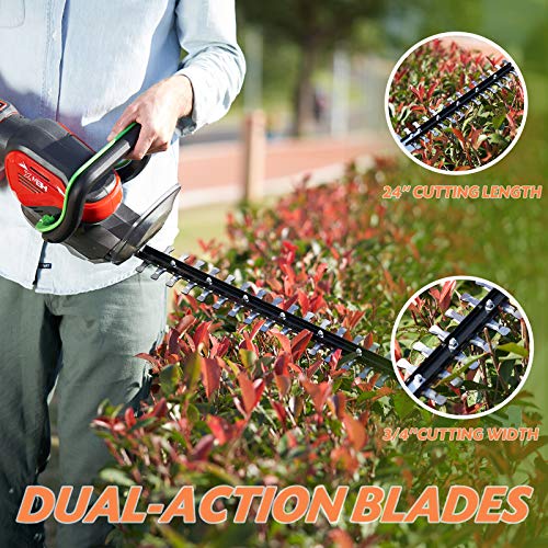 HENX 40V MAX Cordless Hedge Trimmer + Leaf Blower Combo Kit, 2.5AH