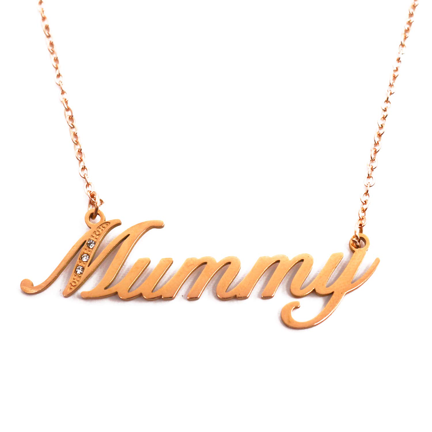 Kigu Mummy Necklace-18ct Gold Plated Necklace-Customised Jewellery For Mother - Personalised Mummy Necklace-Gifts For Mummy