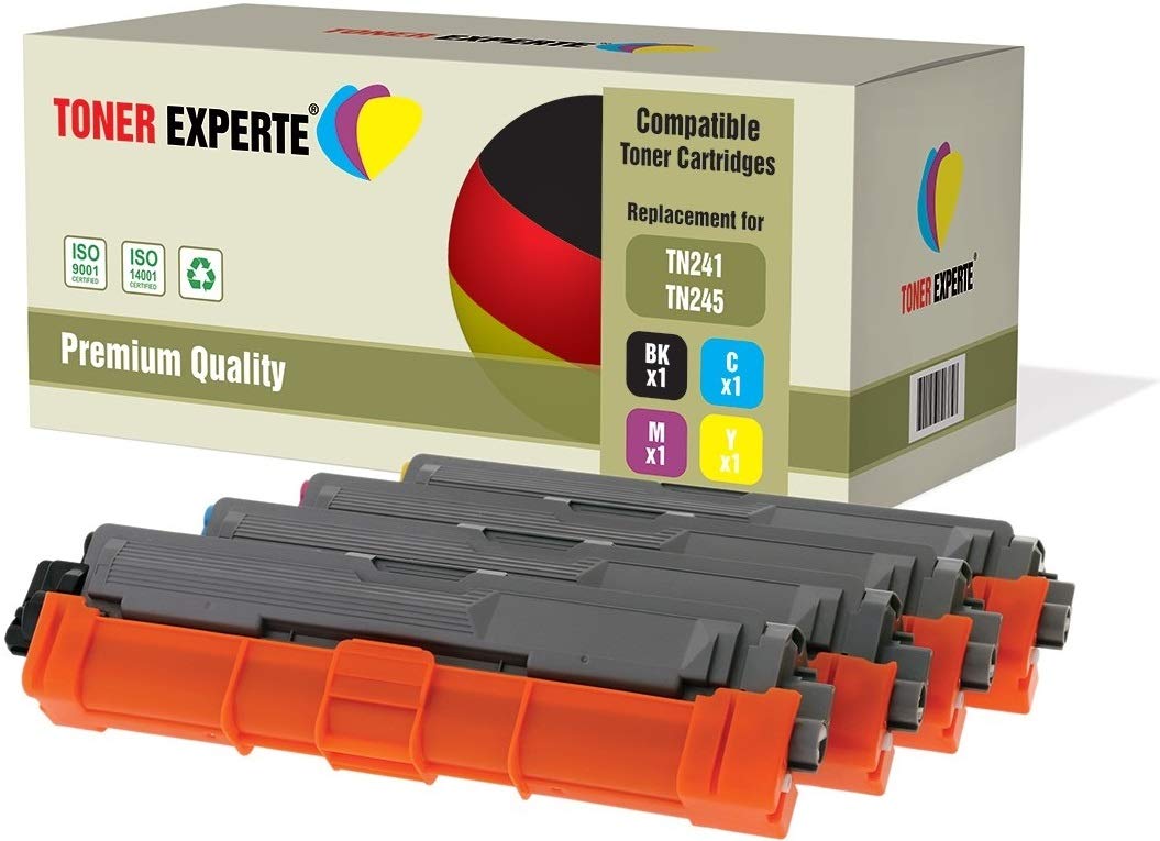 TONER EXPERTE Set of 4 Compatible with TN241 TN245 Premium Toner Cartridges for Brother DCP-9015CDW DCP-9020CDW MFC-9140CDN MFC-9330CDW MFC-9340CDW HL-3140CW HL-3142CW HL-3150CDW HL-3170CDW