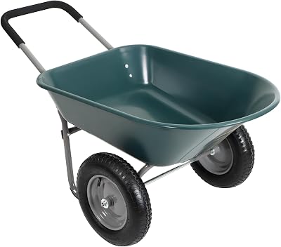 Panana Heavy Duty Garden Trolley 85L Cart 150kg Capacity Steel Frame